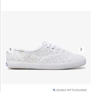 NWOT Kate Spade x Keds Cream Glitter Shoes